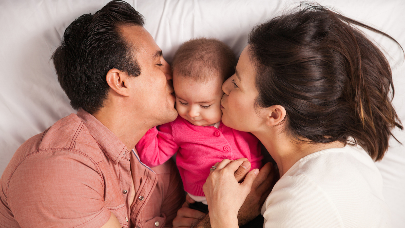 Parents in love with their baby girl